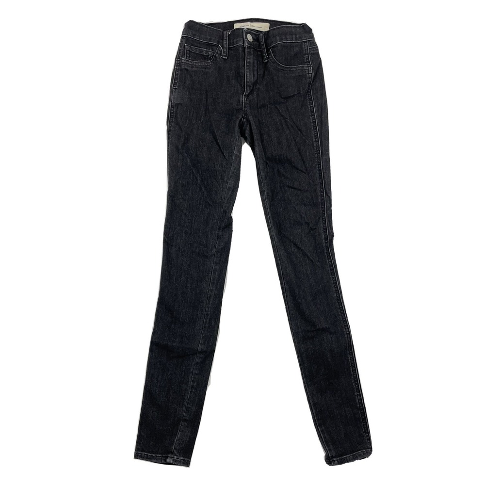Gap Easy Legging Denim Jeans Skinny Leg Gray/Black Jegging Stretch Size 24